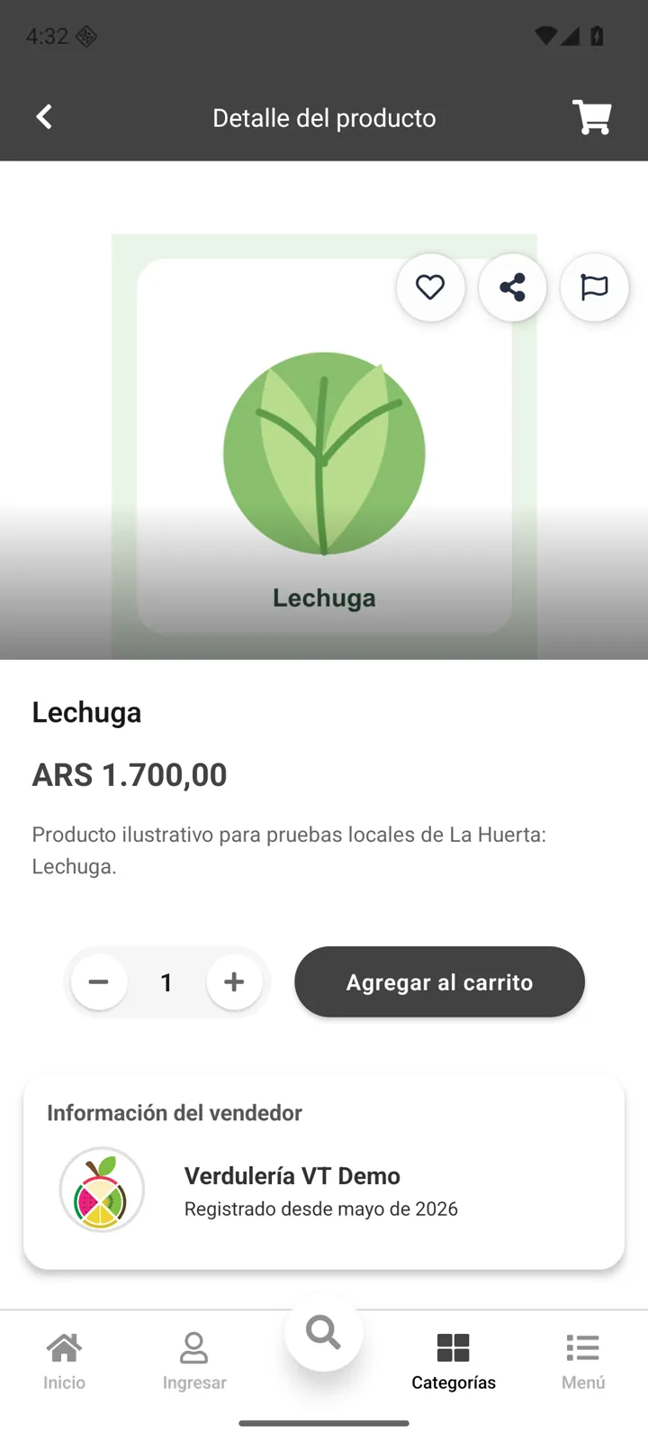 Detalle local de lechuga en Verdulería VT