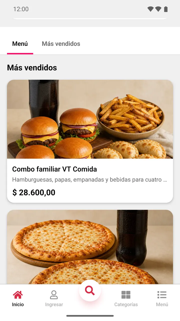 Más vendidos: El menú destaca lo que más se pide.