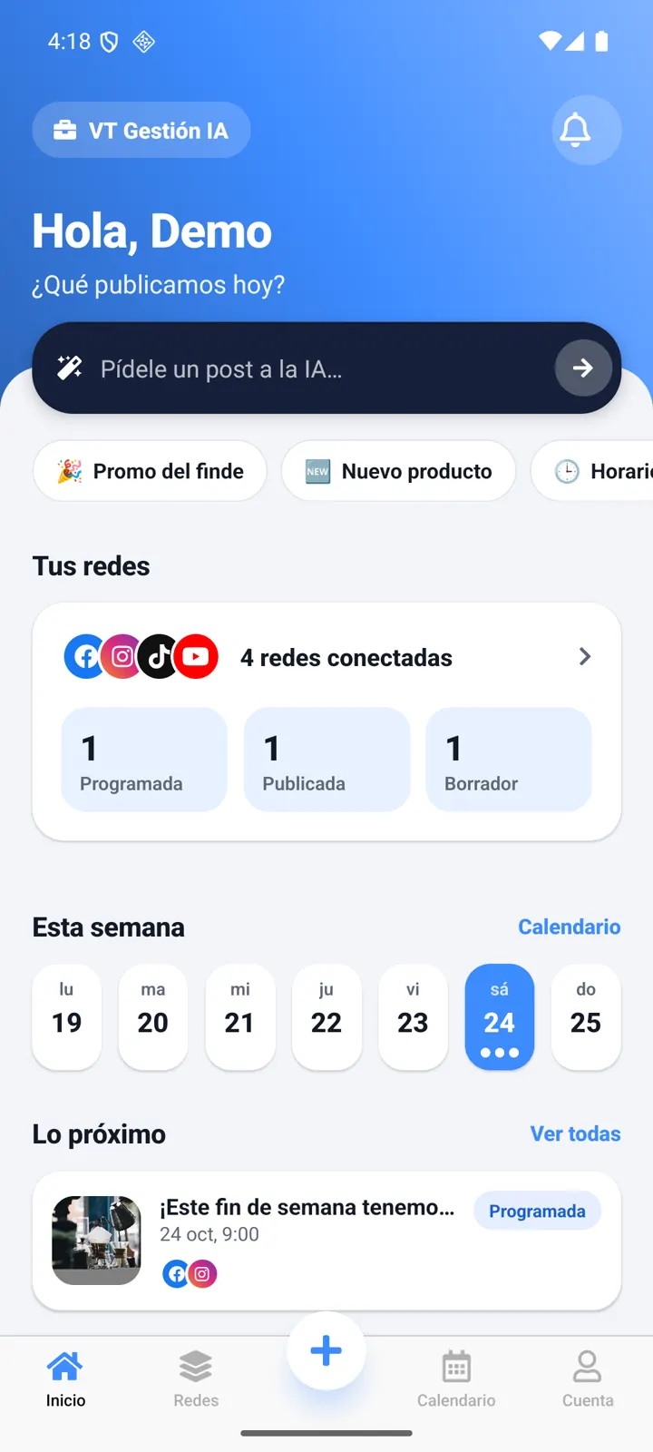 VT Gestión IA - aplicación móvil