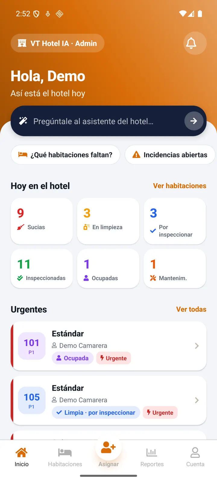 VT Hotel IA - aplicación móvil