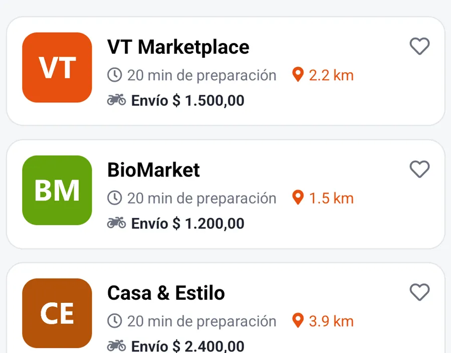 Tiendas cercanas en VT Marketplace IA