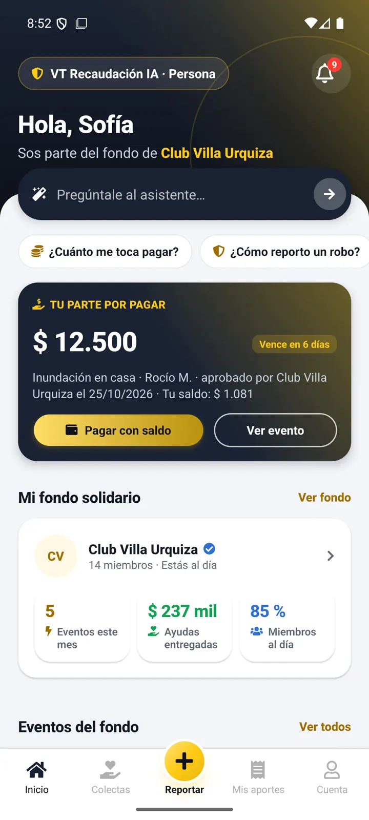 VT Recaudación IA - aplicación móvil